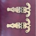 Set of 4 Heavy Metal Brass Surface Ice Box Hinges Vintage
