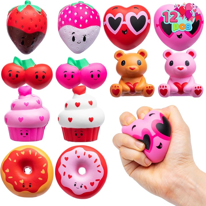 Valentine's Day Slow Rising Squishy Toys 12 Pcs