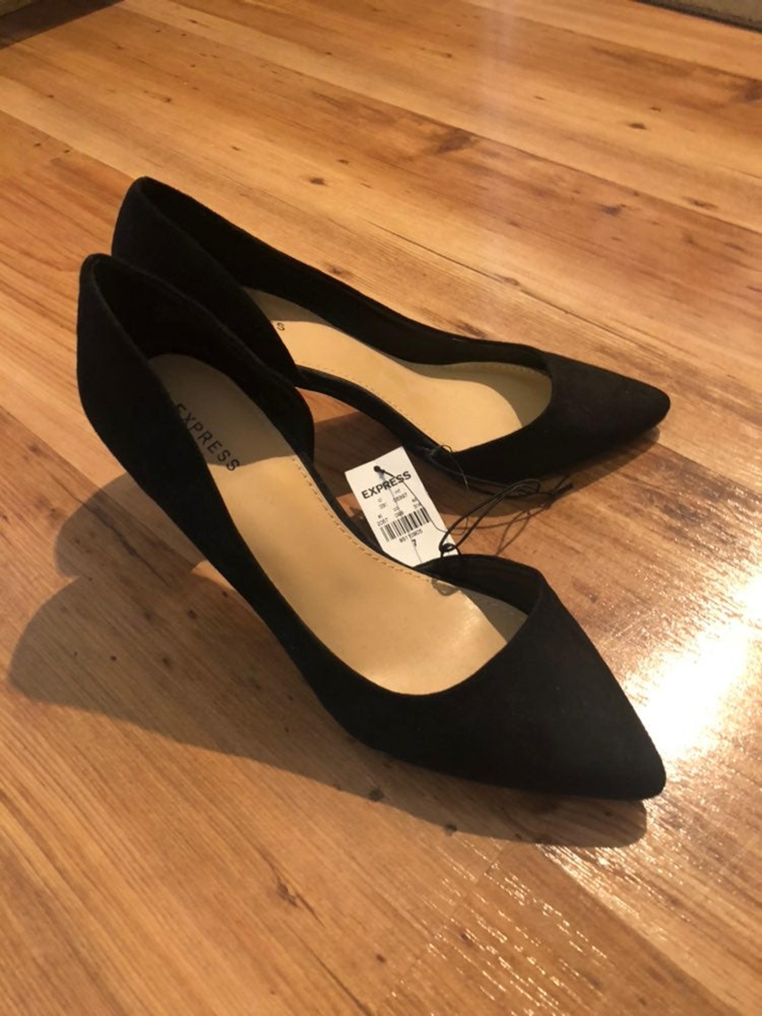 Express Black Pointed Toe D'orsay Pumps