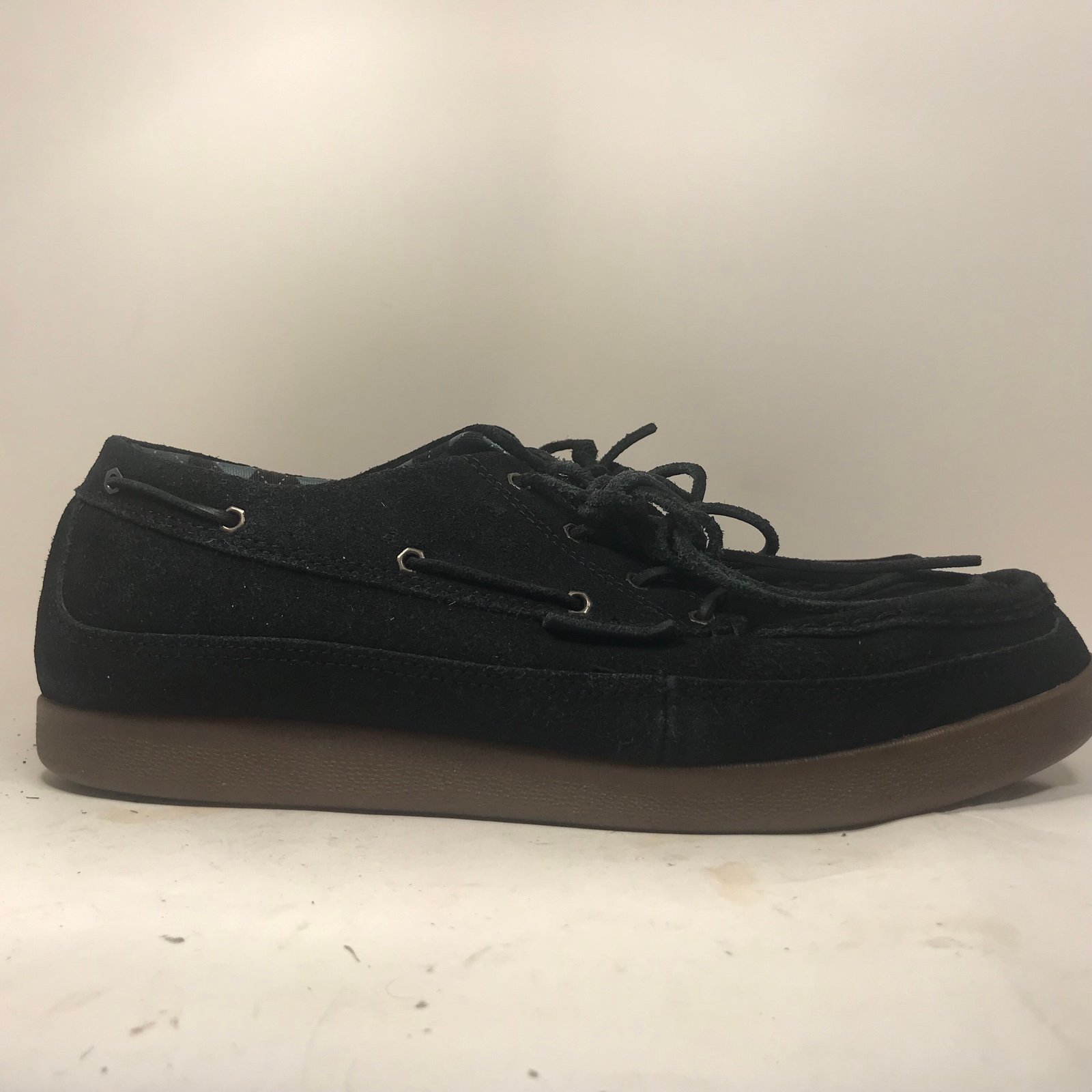 Duffs The Sweet Lou Black Suede pattern Vintage Skater shoes size 11