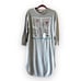Vintage Kittens Gray Nightgown S/M 80s Sleepwear Fuzzy Cats Sweatshirt Gown