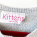 Vintage Kittens Gray Nightgown S/M 80s Sleepwear Fuzzy Cats Sweatshirt Gown
