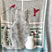 Vintage Kittens Gray Nightgown S/M 80s Sleepwear Fuzzy Cats Sweatshirt Gown