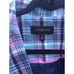 Talbots womens linen blazer size 2 madras plaid purple blue country club classic