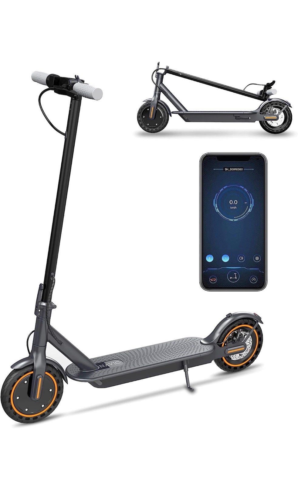 19Mph Top Speed, 8.5 Tires, Portable Folding Commuting Electric Scooter Adults