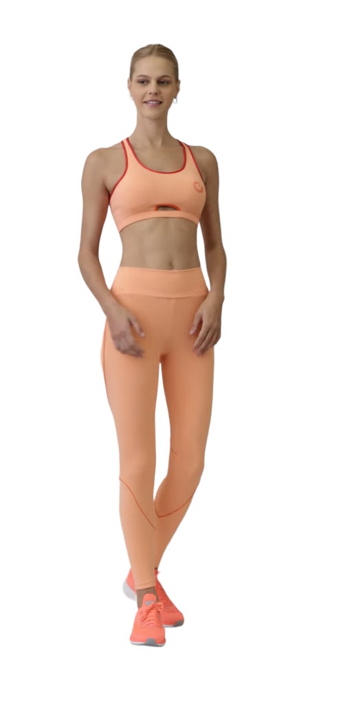 New Cajubrasil Orange and Red Leggings Size Large