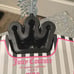 Juicy Couture Notched Shoulder Space Saving Crown Top Set of 20 Hangers- Black