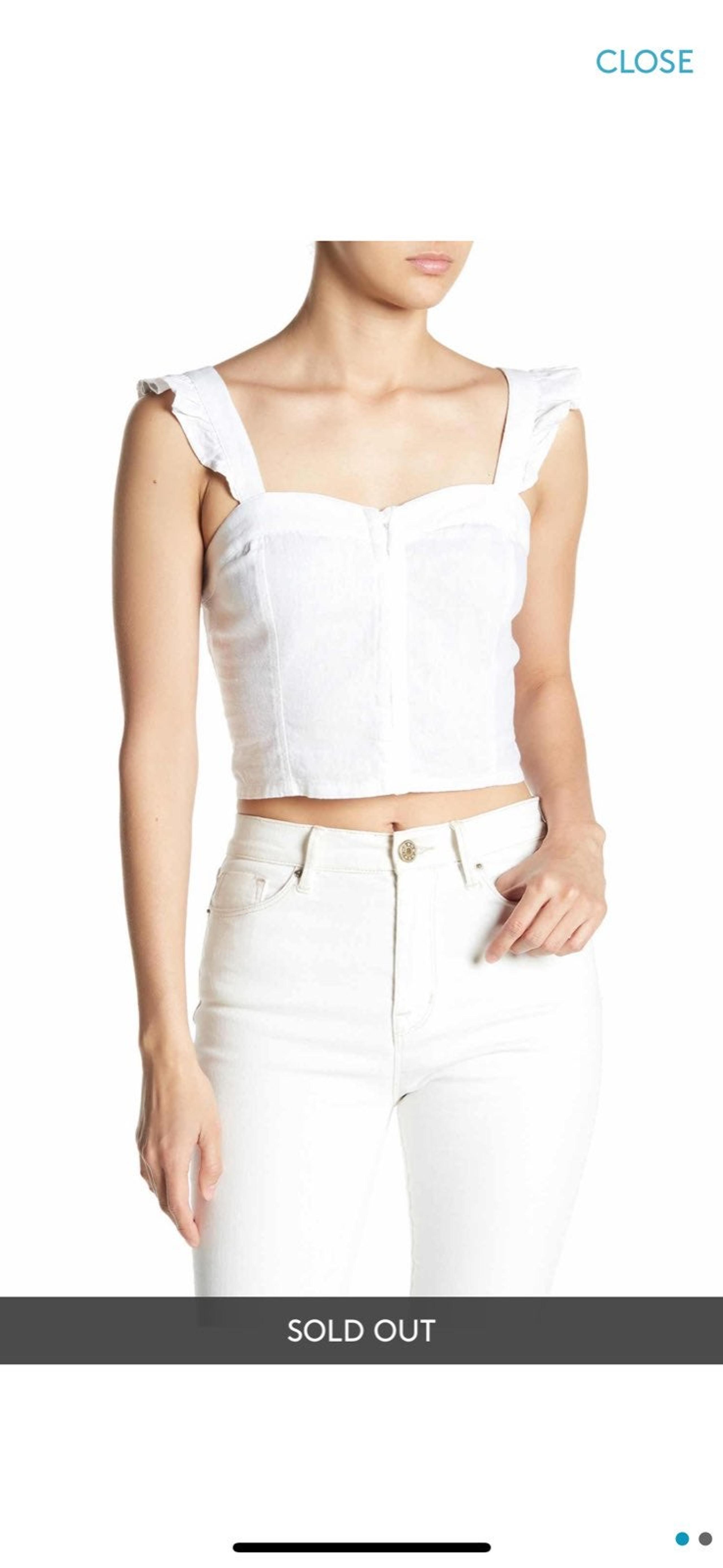 Nordstrom Abound Ruffle Sleeve Crop (L)