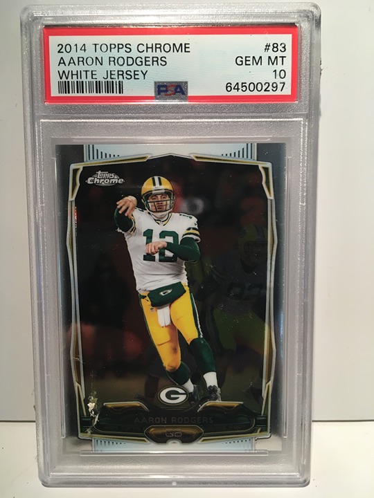 2014 Topps Chrome White Jersey PSA 10 Aaron Rodgers