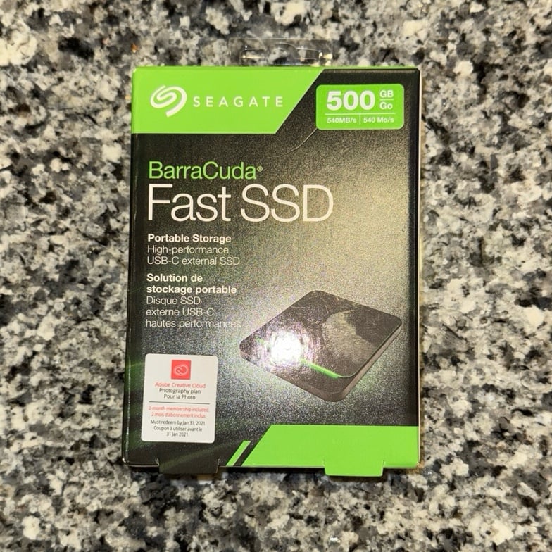 Seagate BarraCuda Fast SSD 500 GB External Hard Drive