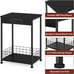 NEW Set of 2 Black Night Stands with Storage and USB Ports