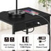 NEW Set of 2 Black Night Stands with Storage and USB Ports