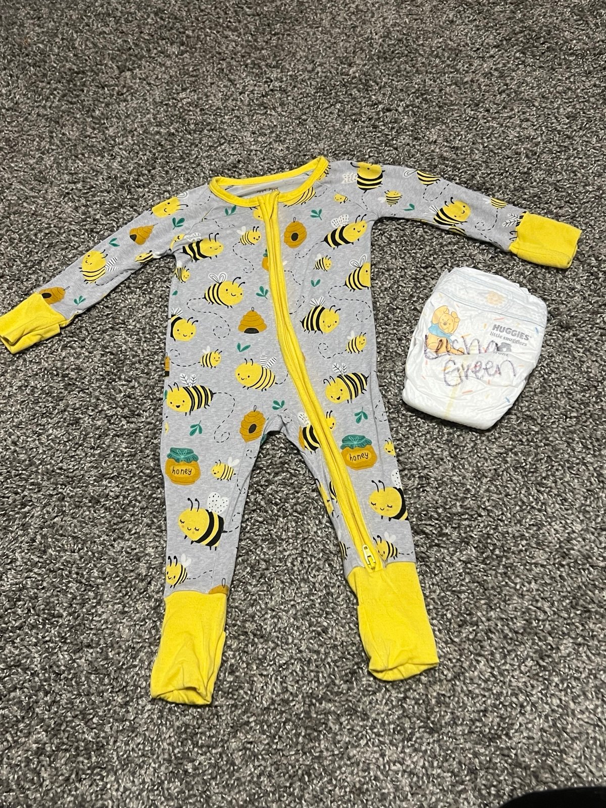 Little Sleepies Bee Happy zippy