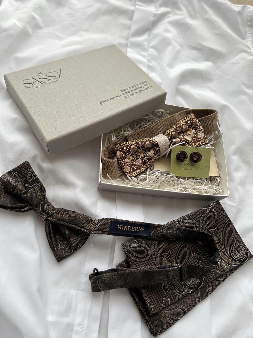 【Wedding Set】 Bow Tie/Cufflinks Set + Wind Collar Shirt