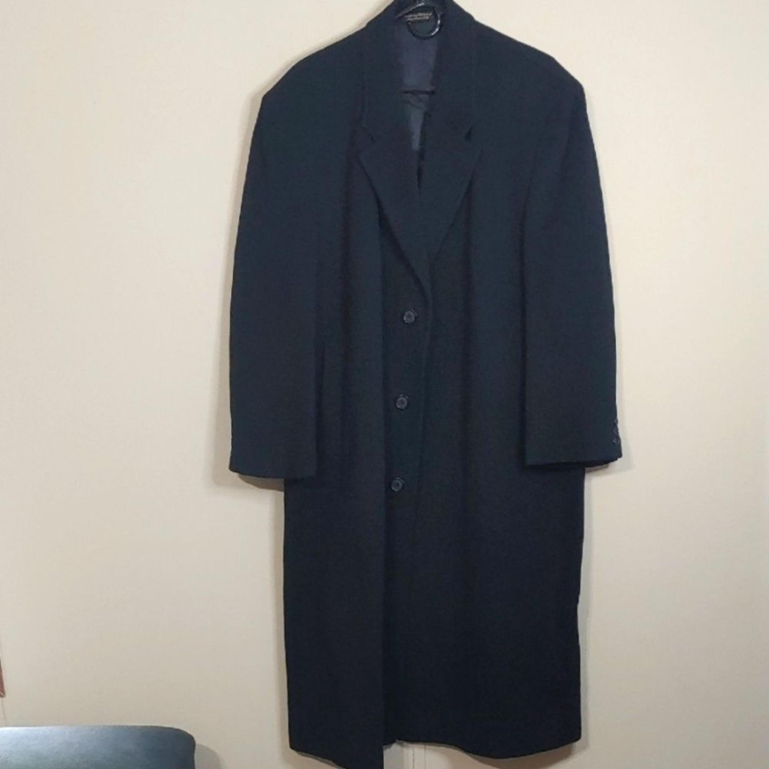 Gianfranco Ruffini Cashmere Blend Men's Black Peacoat