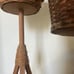 MCM vintage wicker plant stands (2)