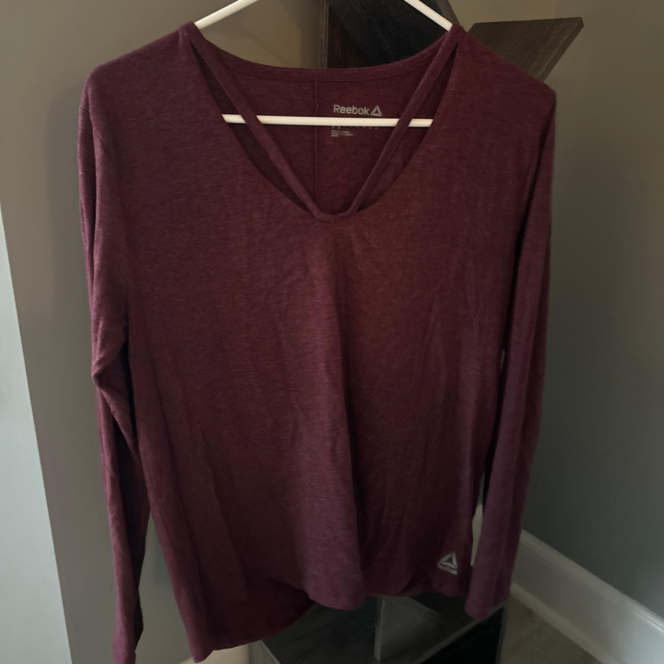 Reebok long sleeve tie back top