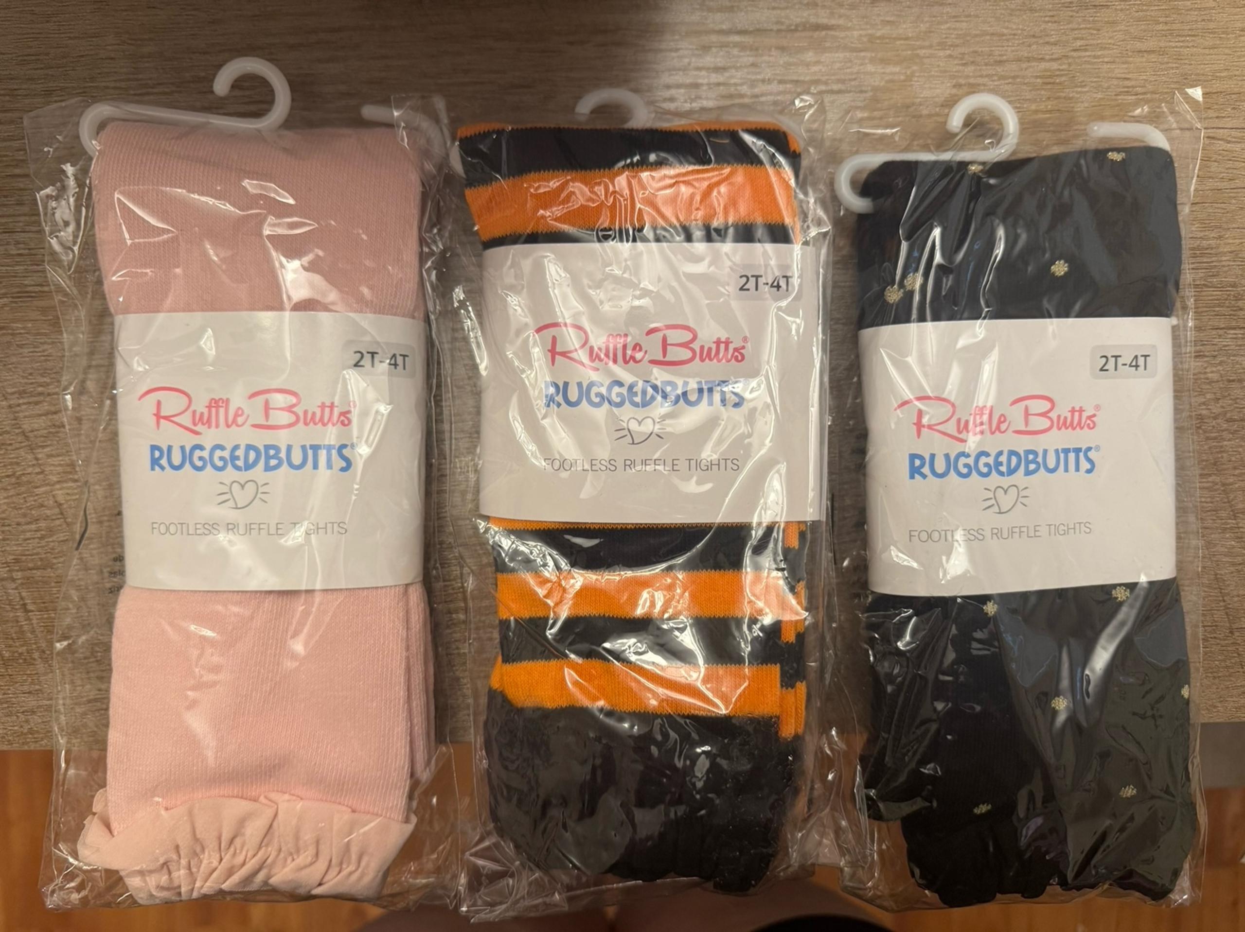 3 pairs Rufflebutts footless tights 2T-4T brand new