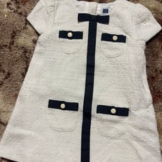Janie and Jack Uptown Outing Ivory Boucle Dress Tweed 12-18m
