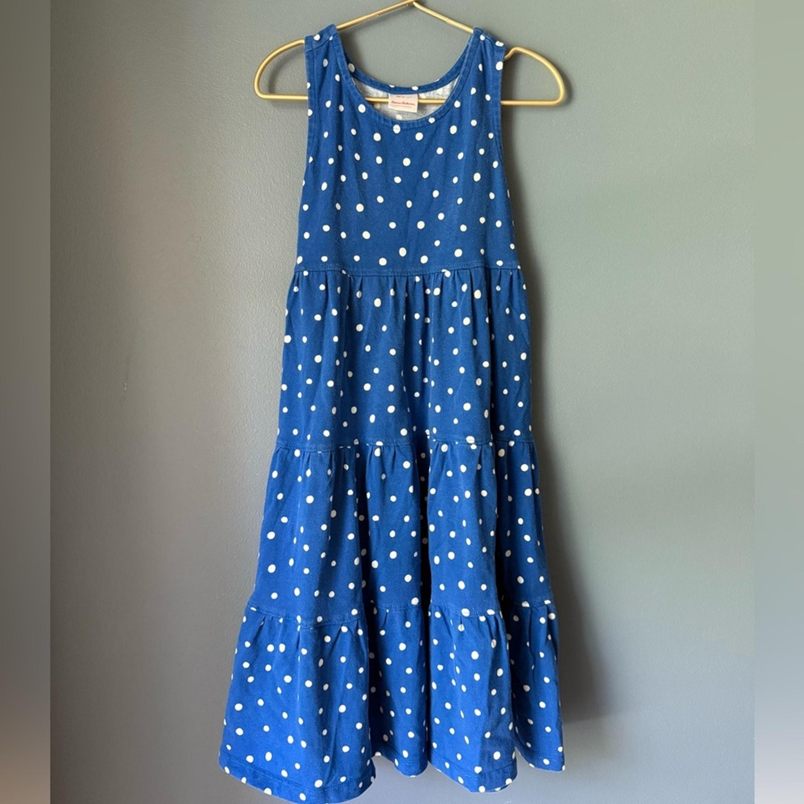 Hanna Andersson Blue Polka Dot racer back Dress