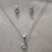 Gorgeous sterling Silver necklace and earrings set
