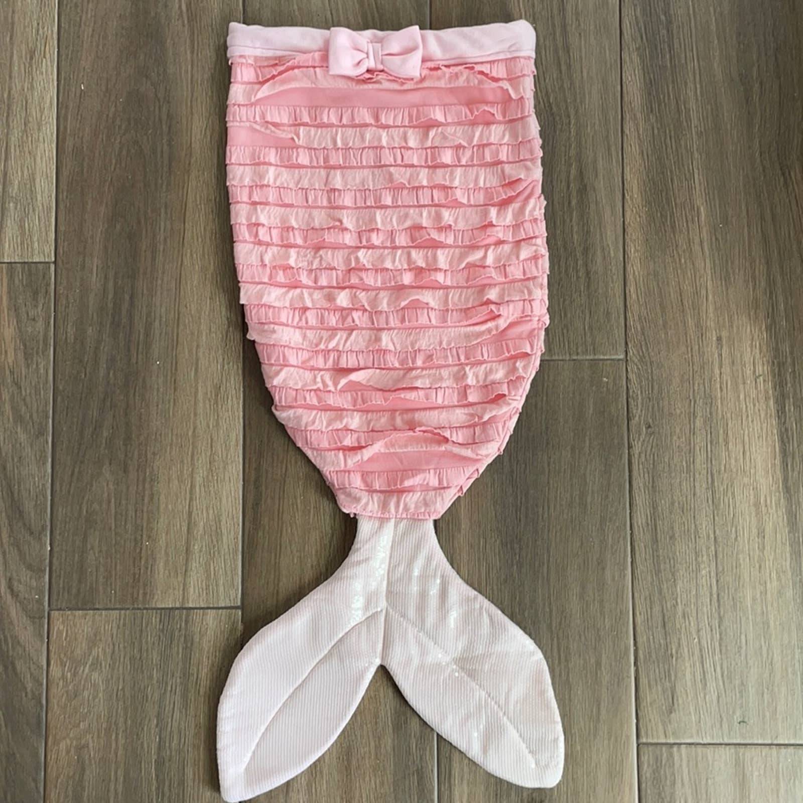 The Tropical Mermaid pink ruffle mermaid blanket tail Size 12-18m