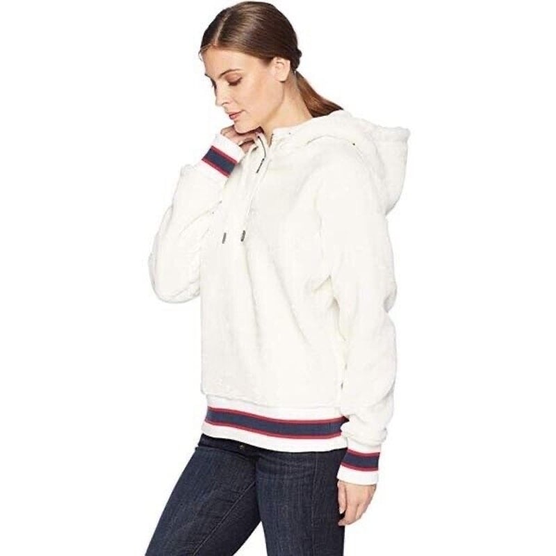 UGG Kailani Sherpa Hoodie CREAM Hooded Sweater Sz M