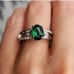 New Beautiful Green Oval Cut Ring