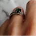 New Beautiful Green Oval Cut Ring