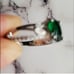 New Beautiful Green Oval Cut Ring