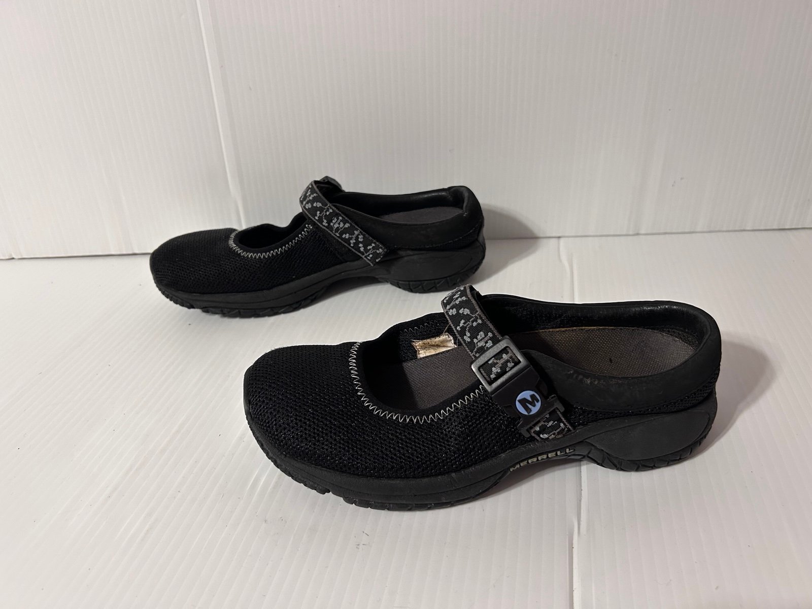 Merrell Encore Mary Jane slip on comfort Moc Ortholite Black shoe size 6