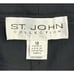 St. John Womens Black Denim Pants Jeans SIZE 12 Wide Straight Leg High Rise NEW