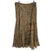 NWT Lauren Ralph Lauren Silk Paisley Skirt Size 1X Green Beige Flounce Plus