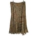 NWT Lauren Ralph Lauren Silk Paisley Skirt Size 1X Green Beige Flounce Plus
