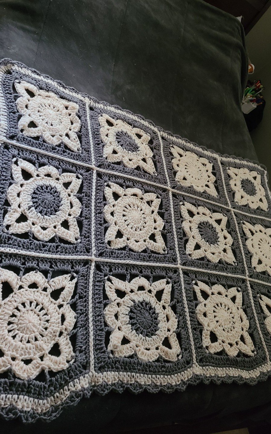 Crochet Afghan Twin Handmade using Vintage Pattern