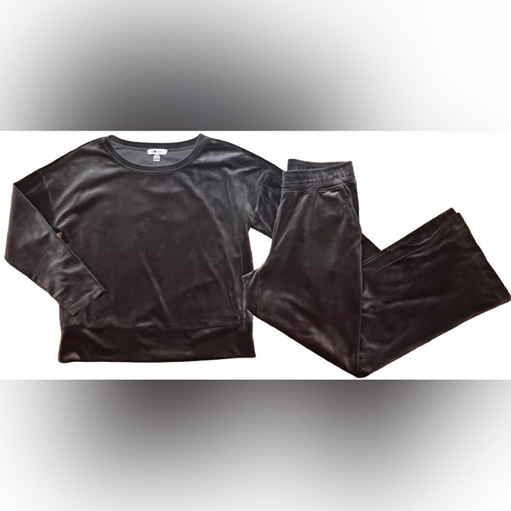Cable and Gauge sport velour pant sweater set size small