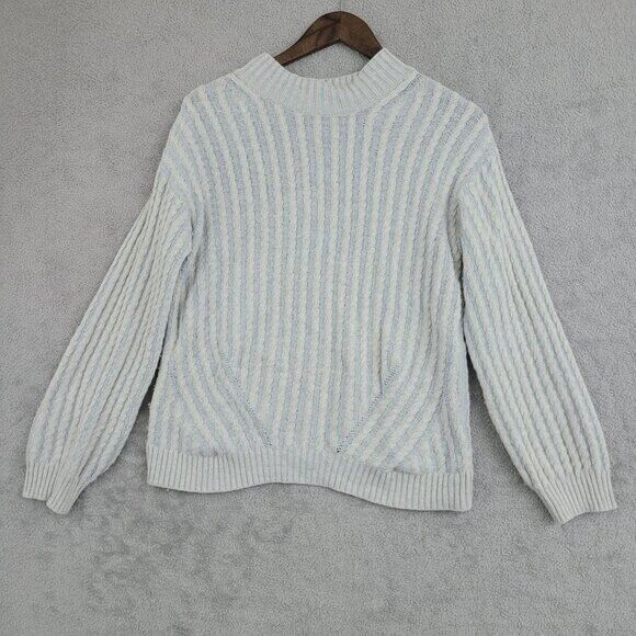 Lineamaglia Wool Cashmere Blend Made in Italy Crew neck Sweater L Women's 6CT