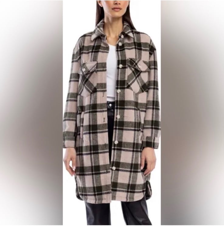 BLANKNYC Perfect Timing Flannel Jacket NWT