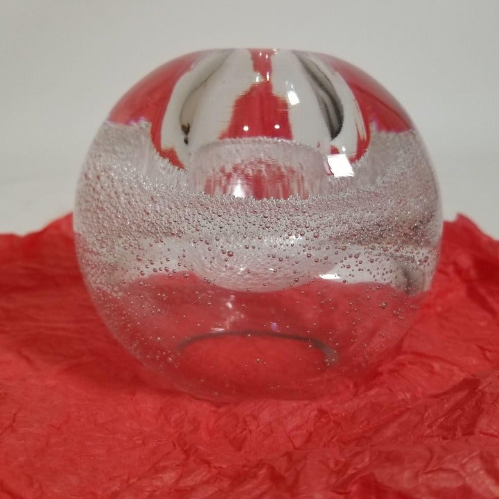 HandBlown Clear Glass Oil Lamp Weight Bu