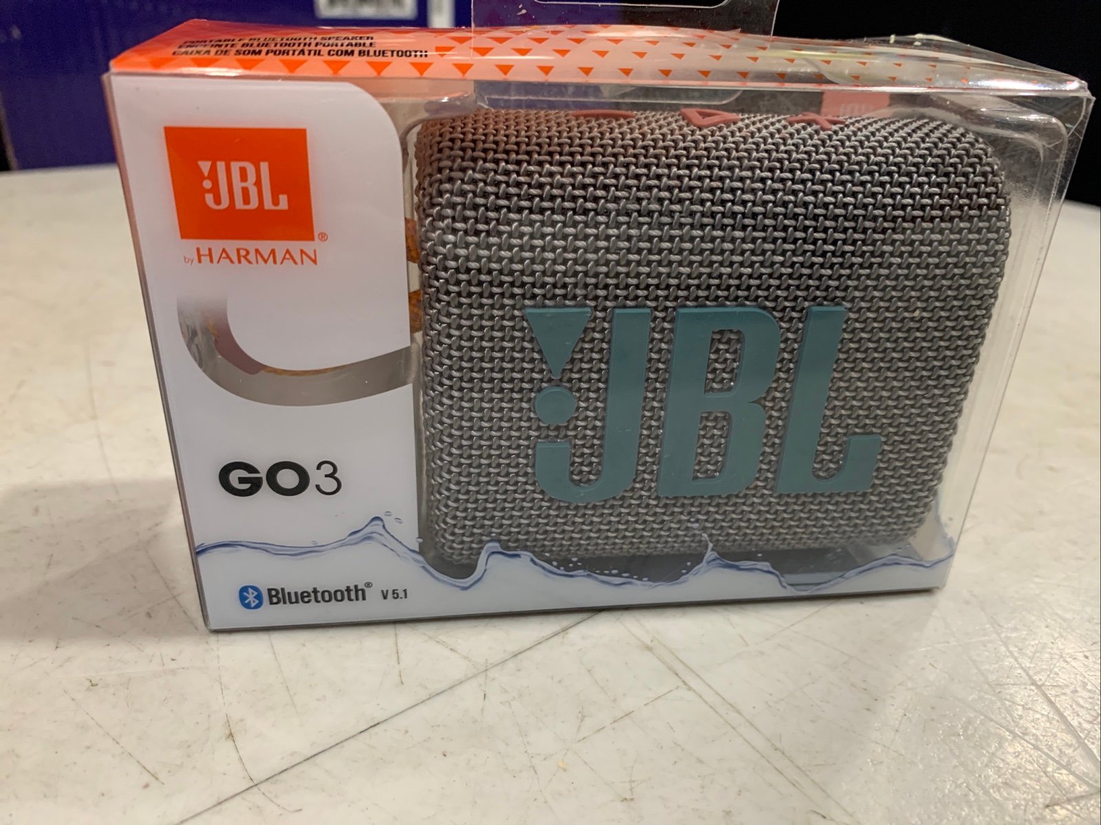 JBL GO3 Grey Portable Bluetooth Speaker