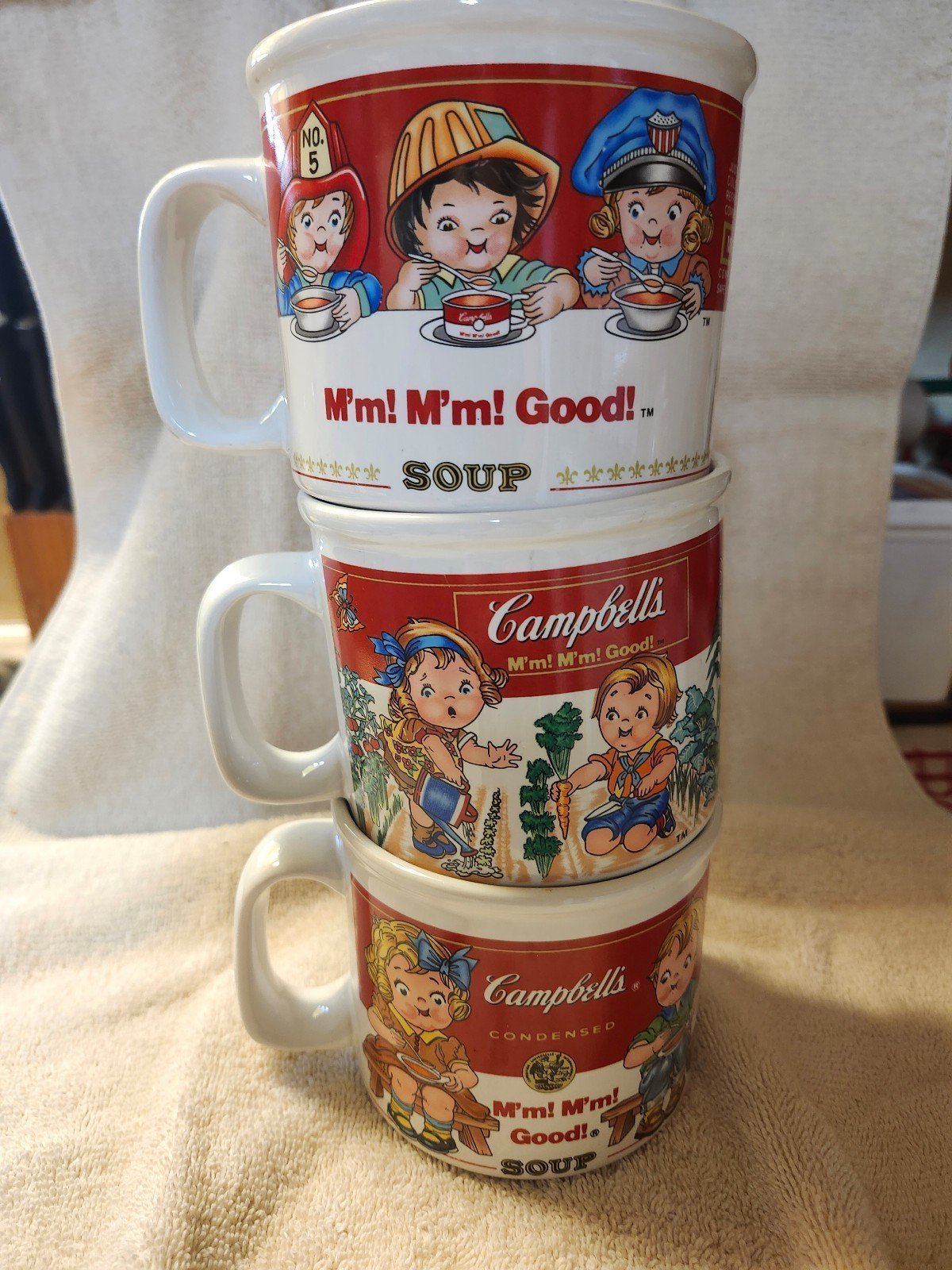 1997 Set of 3 Vintage Campbell's soup mugs