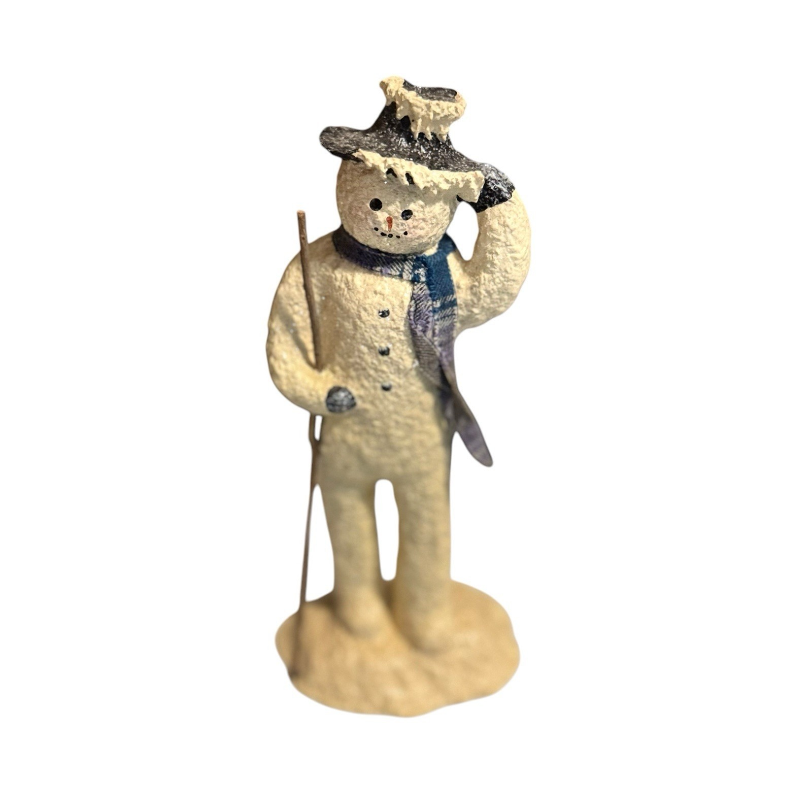 1997 Enesco Snowsnickle Snowman SCARF STICK by Linda Lindquist Baldwin 11 Tall