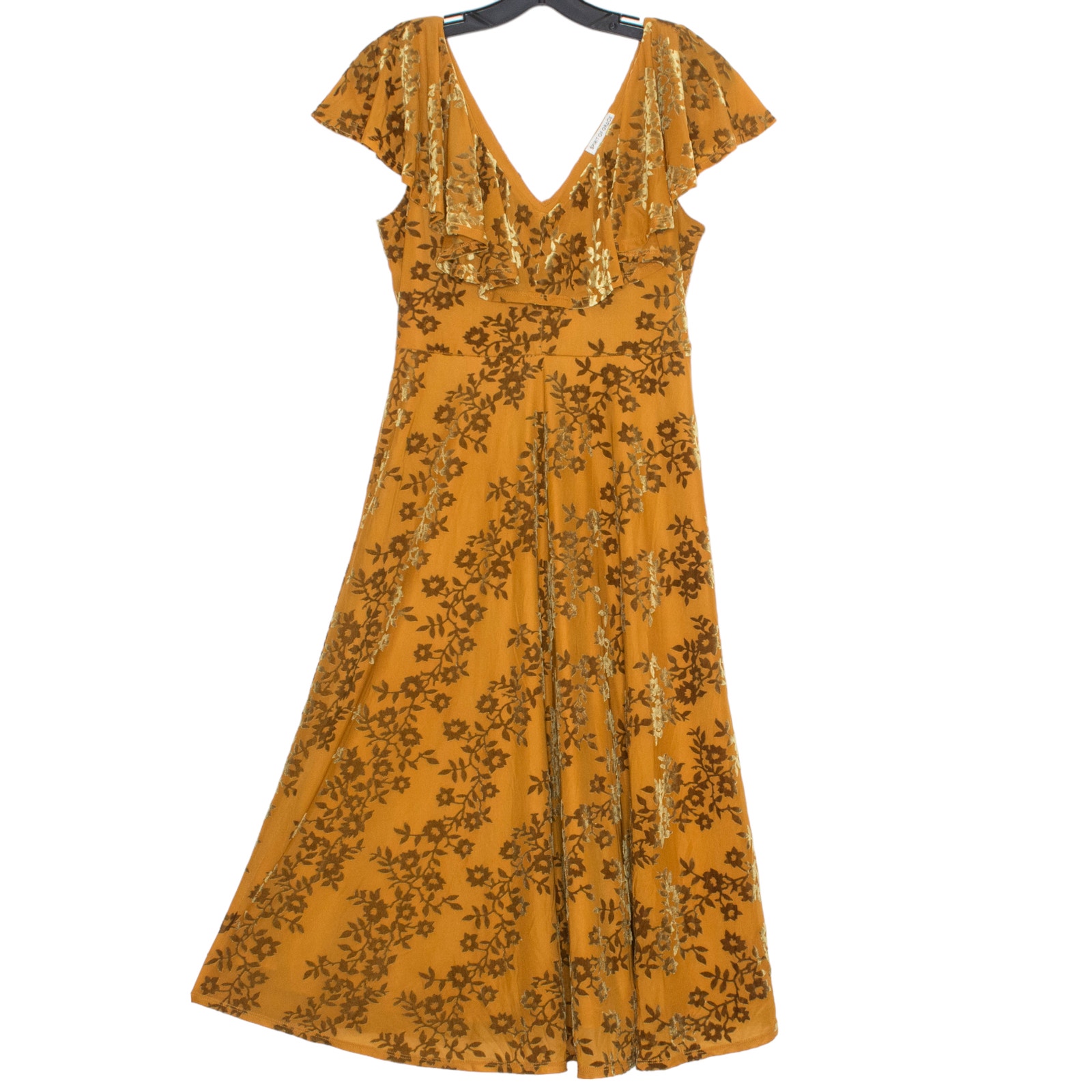 Spirit Of Grace Dress Velour Y2K Fairy Grunge Cottage Feminine Floral Midi Small