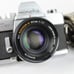 vintage 35mm camera Minolta SRT 201 SLR JAPAN strap Rokkor-x 50mm 1:1.7 lens