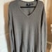 Mens Cutter & Buck Bryant Rib Knit V Neck Sweater Grey Heather Size 5XB