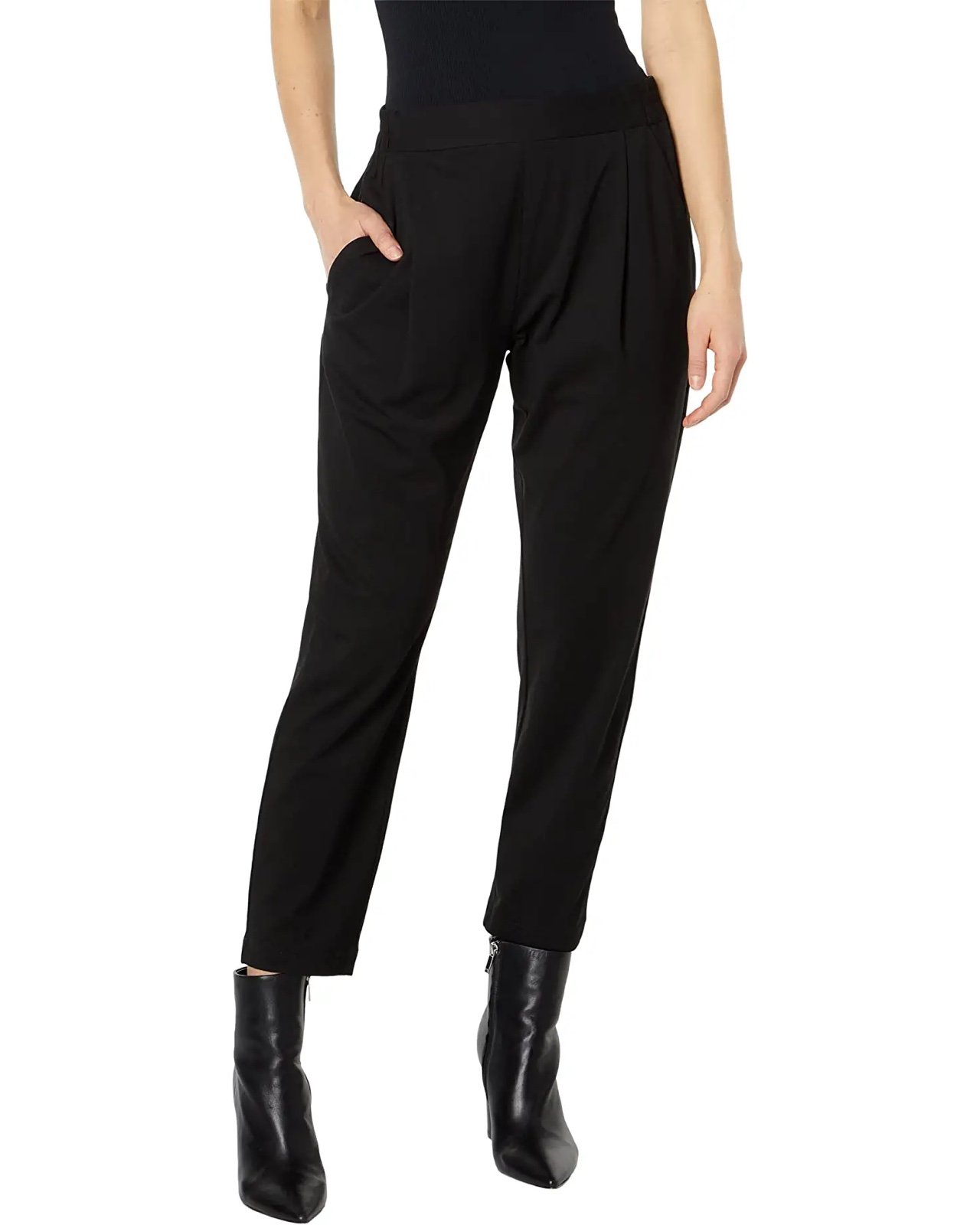 169 Allsaints Aleida jersey trousers black pants 2