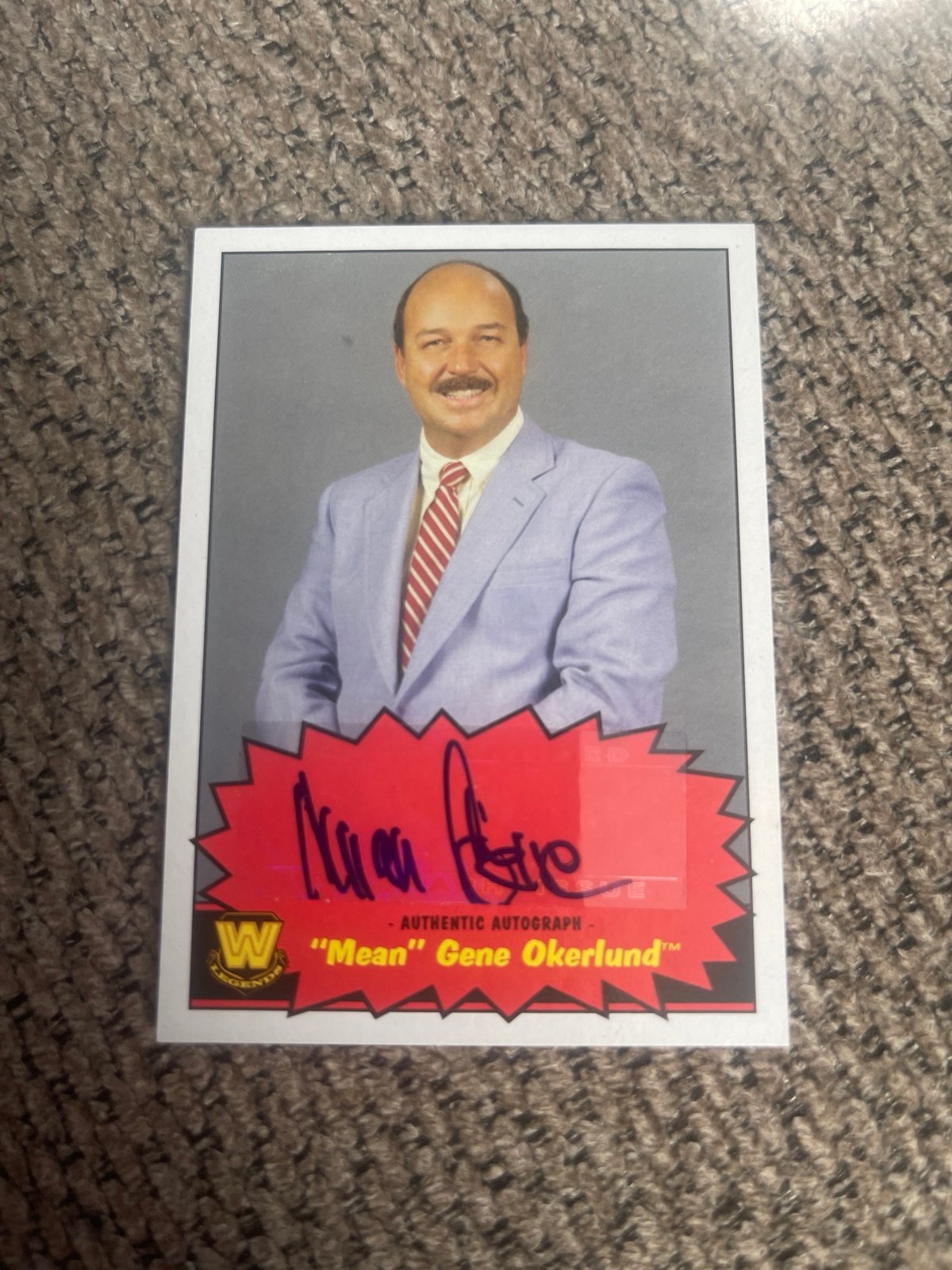 2012 Topps WWE WWF Mean Gene Okerlund Auto/Autograph