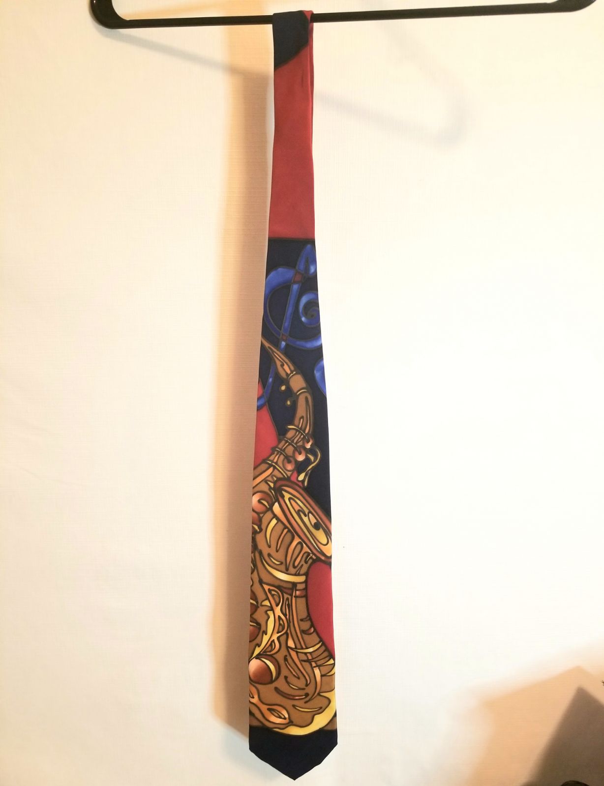 Herzenberg Hand Painted Silk Saxophone T