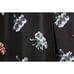 Markus Lupfer Floral Silk Peasant Skirt Long Slit Ruffle Black Stripe S FLAWS