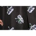 Markus Lupfer Floral Silk Peasant Skirt Long Slit Ruffle Black Stripe S FLAWS